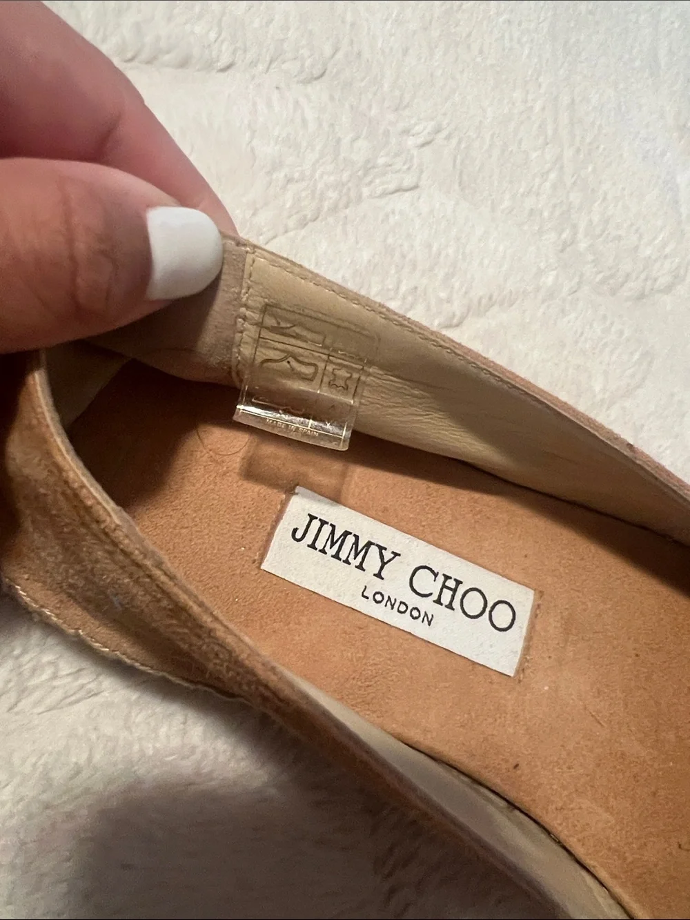 Authentic Jimmy Choo Tan Suede Crystal-Buckle Loafers Espadrilles